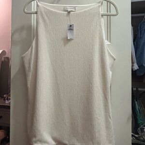 Banana Republic Cream Textured Tank Top